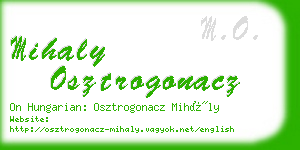 mihaly osztrogonacz business card